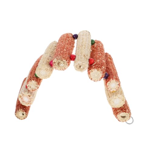 PEPLAYTAL Dekorative Tierbrücke aus Natürlichem Material Parrot Bites für Hamster Kaninchen Chinchilla und Andere Kleintiere Zahnpflegend und Fördert Spielerische Bewegung im Käfig von PEPLAYTAL