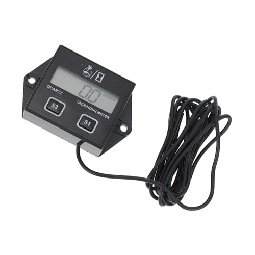 PEPLAYTAL Digitaler Induktiver Drehzahlmesser mit LCD Timer für Benzinmotoren und Takt Vielseitig für Motorräder Motorsägen und Rasenmäher Einfache Installation und Reset Funktion von PEPLAYTAL