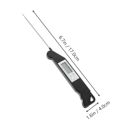 PEPLAYTAL Digitales Fleischthermometer mit Klappsonde Präzises Koch und Grillthermometer für Küche Bbq Camping Geeignet für Fleisch Ofen Grill mit Ablesbarem Display und Vielseitiger von PEPLAYTAL