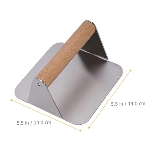 PEPLAYTAL Edelstahl Burgerpresse Quadratisch Fleischpresse Patty Presser mit Ergonomischem Griff für Burger Steaks Grillform Vielseitig Spülmaschinenfest Robust von PEPLAYTAL