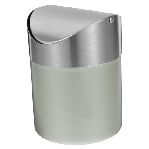 PEPLAYTAL Edelstahl Desktop Mülleimer mit Deckel Kleiner Tischabfalleimer Kompakt und Geruchsdicht Moderner Abfalleimer für Büro Küche und Auto Langlebiger Müllbehälter in Champagnerfarben PEPLAYTAL Edelstahl Desktop Mülleimer mit Deckel Kleiner Tischabfalleimer Kompakt und Geruchsdicht Moderner Abfalleimer für Büro Küche und Auto Langlebiger Müllbehälter in Champagnerfarben von PEPLAYTAL