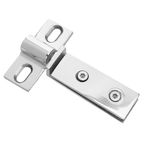 PEPLAYTAL Edelstahl Doppelloch Scharnier für Duschglastür Rechteckiges Design Rostfrei Leiser Stabiler Betrieb Robustes Badezimmertür Ersatzteil für Moderne Glasduschen von PEPLAYTAL