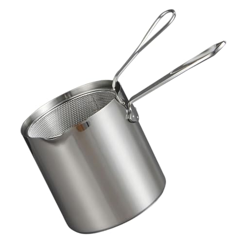 PEPLAYTAL Edelstahl Fritteuse mit Frittierkorb Haushaltstiefe Frittierpfanne für Gasherd Japanischer Tempura Topf Leicht zu Reinigen Ergonomisch Sicher PEPLAYTAL Edelstahl Fritteuse mit Frittierkorb Haushaltstiefe Frittierpfanne für Gasherd Japanischer Tempura Topf Leicht zu Reinigen Ergonomisch Sicher von PEPLAYTAL