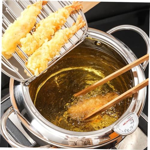 PEPLAYTAL Edelstahl Fritteuse mit Temperaturregelung und Ölfilter Tempura topf für Gleichmäßige Hitzeverteilung Abnehmbar und Leicht zu Reinigen für Vielseitiges Frittieren Küche PEPLAYTAL Edelstahl Fritteuse mit Temperaturregelung und Ölfilter Tempura topf für Gleichmäßige Hitzeverteilung Abnehmbar und Leicht zu Reinigen für Vielseitiges Frittieren Küche von PEPLAYTAL