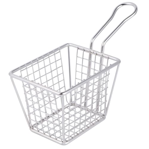 PEPLAYTAL Edelstahl Frittierkorb Mini Quadratisch Mesh Bratkorb mit Langem Griff für Pommes Chips Frittieren Küchenhelfer für Topf und Airfryer Geeignet PEPLAYTAL Edelstahl Frittierkorb Mini Quadratisch Mesh Bratkorb mit Langem Griff für Pommes Chips Frittieren Küchenhelfer für Topf und Airfryer Geeignet von PEPLAYTAL