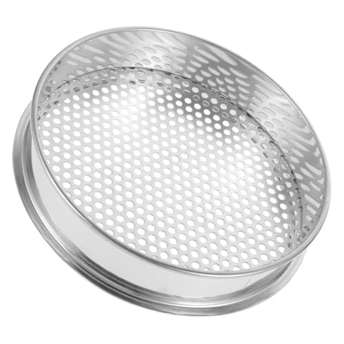 PEPLAYTAL Edelstahl Gartensieb mit Löchern Langlebiger Bodensieb für Garten Ackerland und Labor Leichter Tragbarer Erdsieb zur Effizienten Filtration von Erde und Kompost von PEPLAYTAL