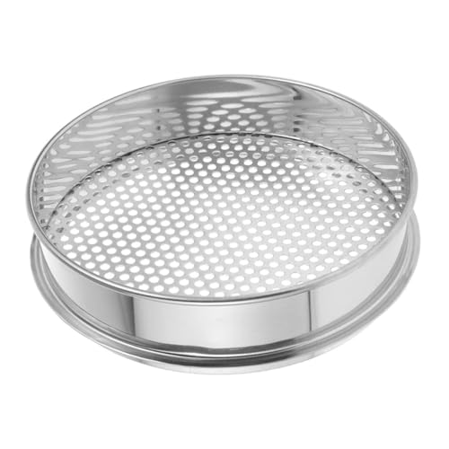 PEPLAYTAL Edelstahl Gartensieb mit Rundloch Feines Bodensieb für Erde Kompost Gartenarbeit Robuster Gartensieb zur Effektiven Bodensiebung und Vielseitigem Einsatz im Außenbereich von PEPLAYTAL