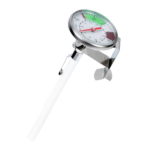 PEPLAYTAL Edelstahl Küchen food thermometer mit Clip Schnelle Temperaturmessung für Milch Kaffee Wasser und Grill Robuste Sonde Einfach zu Reinigen und Vielseitig Einsetzbar von PEPLAYTAL