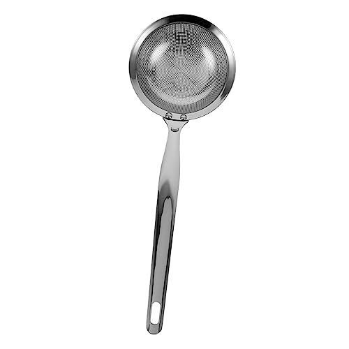 PEPLAYTAL Edelstahl Küchensieb Löffel Großer Öl Und Fettfilter Für Hot Pot Und Pasta Praktisches Küchengerät Mit Hängendem Design Spülmaschinenfest Und Leicht Zu Reinigen von PEPLAYTAL