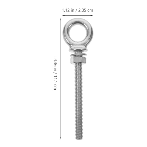 PEPLAYTAL Edelstahl Ringschraube Lang mit Mutter und Unterlegscheibe Korrosionsbeständig für Außenbereich und Feuchte Umgebungen Hochfeste Ösenschraube zum Befestigen und Hängen PEPLAYTAL Edelstahl Ringschraube Lang mit Mutter und Unterlegscheibe Korrosionsbeständig für Außenbereich und Feuchte Umgebungen Hochfeste Ösenschraube zum Befestigen und Hängen von PEPLAYTAL