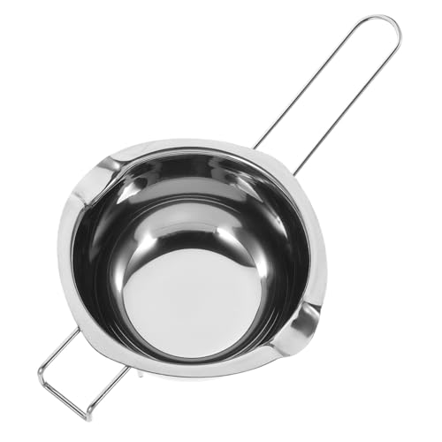 PEPLAYTAL Edelstahl Schmelztopf Butter Schmelzschale mit Ausguss für Schokolade Käse Kerzen Wasserbad Vielseitig für Backen Kochen von PEPLAYTAL