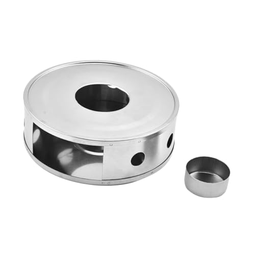 PEPLAYTAL Edelstahl Teekannenwärmer mit Hohlraumdesign Stabiles Stövchen für Tee und Kaffee Tragbarer Teewärmer für Zuhause Büro Hitzebeständiger Warmhalter von PEPLAYTAL