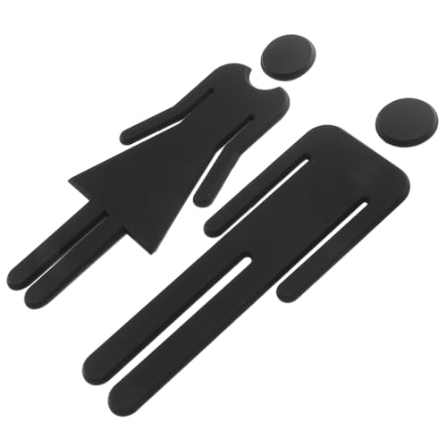 PEPLAYTAL Edelstahl Wc Türschild Set Schwarz Unisex und Geschlechtsspezifisch Rostfrei Feuchtigkeitsbeständig Selbstklebend oder Schraubbefestigung Elegant für Geschäfts Privatbadezimmer PEPLAYTAL Edelstahl Wc Türschild Set Schwarz Unisex und Geschlechtsspezifisch Rostfrei Feuchtigkeitsbeständig Selbstklebend oder Schraubbefestigung Elegant für Geschäfts Privatbadezimmer von PEPLAYTAL