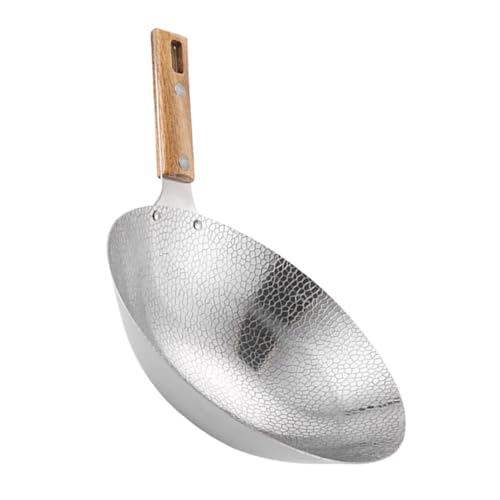 PEPLAYTAL Edelstahl Wokpfanne Gasherd Geeignet Praktischer Kleiner Bratwok mit Tiefem Boden Antihaftbeschichtet Leicht zu Handhaben für Gemüse Eier und Hotpot Stabiles Kochgeschirr PEPLAYTAL Edelstahl Wokpfanne Gasherd Geeignet Praktischer Kleiner Bratwok mit Tiefem Boden Antihaftbeschichtet Leicht zu Handhaben für Gemüse Eier und Hotpot Stabiles Kochgeschirr von PEPLAYTAL