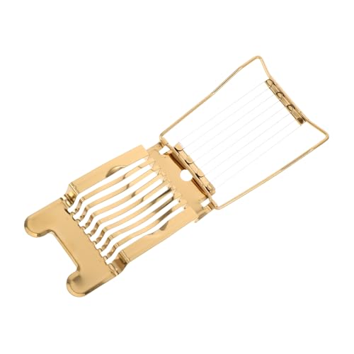 PEPLAYTAL Eierschneider Werkzeug Zum Knacken Von Eiern Handschneider Käsehobel Handlich Golden Rostfreier Stahl von PEPLAYTAL