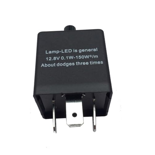 PEPLAYTAL Einstellbares Pin Flasher Relais für Auto und Motorrad Stabiles Blinkgeber Breiter Spannungsbereich Langlebig Kompatibel für Fahrzeug Warnlichtsysteme PEPLAYTAL Einstellbares Pin Flasher Relais für Auto und Motorrad Stabiles Blinkgeber Breiter Spannungsbereich Langlebig Kompatibel für Fahrzeug Warnlichtsysteme von PEPLAYTAL