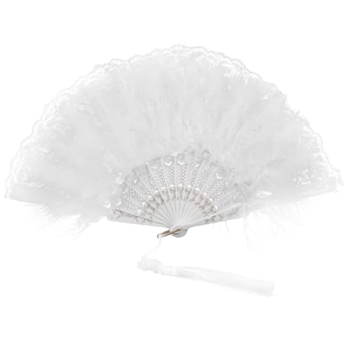 PEPLAYTAL Eleganter Spitzen-handfächer mit Faltbarem Design Robust und Bruchsicher für Tanz Bühnenauftritte Hochzeiten und Fotoshootings Leichter Tragbarer Vintage-deko-fächer in Weiß PEPLAYTAL Eleganter Spitzen-handfächer mit Faltbarem Design Robust und Bruchsicher für Tanz Bühnenauftritte Hochzeiten und Fotoshootings Leichter Tragbarer Vintage-deko-fächer in Weiß von PEPLAYTAL
