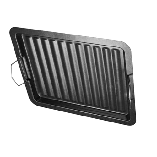 PEPLAYTAL Emaillierte Grillpfanne Vielseitige Outdoor Camping Bbq Pfanne Gleichmäßige Hitzeverteilung Kompakt und Praktisch für Fleisch Gemüse und Pizza von PEPLAYTAL