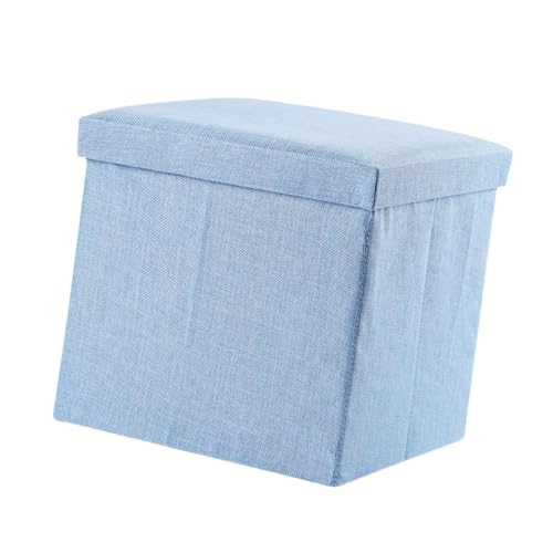 PEPLAYTAL Faltbarer Aufbewahrungs hocker aus Stoff Multifunktionaler Sitzwürfel mit Stauraum Klappbar Hohe Tragfähigkeit Geeignet für Wohnzimmer Kinderzimmer Flur Farbe Hellblau PEPLAYTAL Faltbarer Aufbewahrungs hocker aus Stoff Multifunktionaler Sitzwürfel mit Stauraum Klappbar Hohe Tragfähigkeit Geeignet für Wohnzimmer Kinderzimmer Flur Farbe Hellblau von PEPLAYTAL