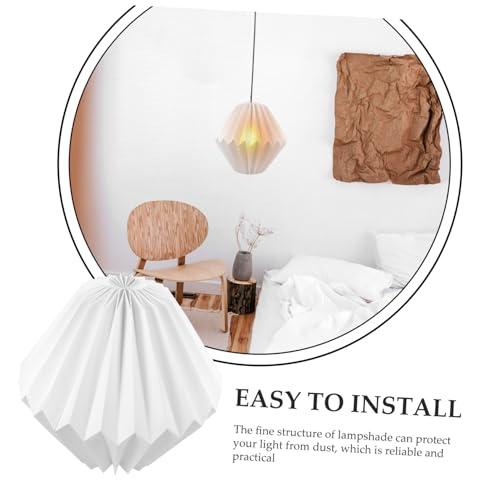 PEPLAYTAL Faltbarer Dekorativer Papier lampenschirm mit Schlichtem Design Leichter Lampenabdeckung zum Aufhängen Einfach zu Montieren Geeignet für Wohnzimmer Esszimmer Bar PEPLAYTAL Faltbarer Dekorativer Papier lampenschirm mit Schlichtem Design Leichter Lampenabdeckung zum Aufhängen Einfach zu Montieren Geeignet für Wohnzimmer Esszimmer Bar von PEPLAYTAL