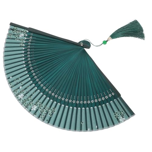 PEPLAYTAL Faltfächer Chinesischer Handfächer Vintage Blumenmuster Deko Faltbarer Handventilator Leicht Tragbar Für Tanz Aufführung Und Traditionelle Kleidung von PEPLAYTAL