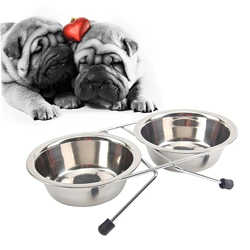 PEPLAYTAL Einstellbarer Futternapf Für Hunde Und Katzen Rutschfester Edelstahl- Mit Zwei Abnehmbaren Schüsseln Für Futter Und Wasser Kleine Für Haustiere PEPLAYTAL Einstellbarer Futternapf Für Hunde Und Katzen Rutschfester Edelstahl- Mit Zwei Abnehmbaren Schüsseln Für Futter Und Wasser Kleine Für Haustiere von PEPLAYTAL