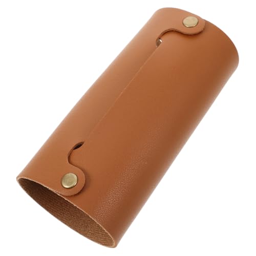 PEPLAYTAL Gaszylinder Schutzhülle aus Kunstleder Braun Schutzbezug für Camping Outdoor Gasflaschen Schutztasche Leicht Tragbar Praktisch und von PEPLAYTAL