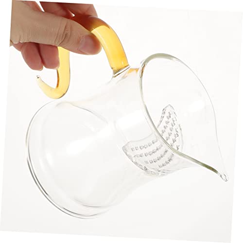 PEPLAYTAL Gelbem Griff Hitzebeständig Eleganter Teespender für Kalte und Heiße Getränke Dekorativer Tee und Kaffeebecher für Gesellige Runden und Persönliche Geschenke von PEPLAYTAL