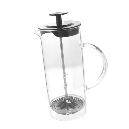 PEPLAYTAL Glas Kaffee Milch Aufschäumer mit Schwarzem Deckel Hitzebeständig Langlebig Manueller Milchschäumer und Kaffeepresse Wiederverwendbar Einfach zu Reinigen für Heiße und Kalte PEPLAYTAL Glas Kaffee Milch Aufschäumer mit Schwarzem Deckel Hitzebeständig Langlebig Manueller Milchschäumer und Kaffeepresse Wiederverwendbar Einfach zu Reinigen für Heiße und Kalte von PEPLAYTAL