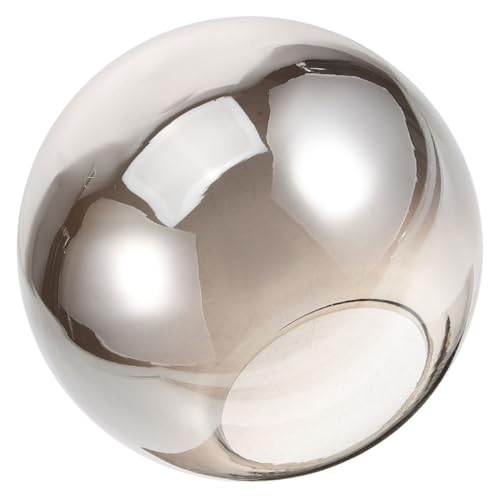 PEPLAYTAL Glas Lampenschirm Ersatz Kugelförmiger Globe Lamp Shade Öffnung Rauchgrau Transparenter Lampenglas Ersatz für Pendelleuchte Wohnzimmer Schlafzimmer Küche von PEPLAYTAL