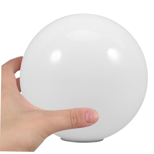 PEPLAYTAL Glas Lampenschirm Rund Milchglas Ø Ersatz Lampenabdeckung für Tischlampe Pendelleuchte Deckenlampe Einsetzbar Diffuse Lichtstreuung Langlebig von PEPLAYTAL