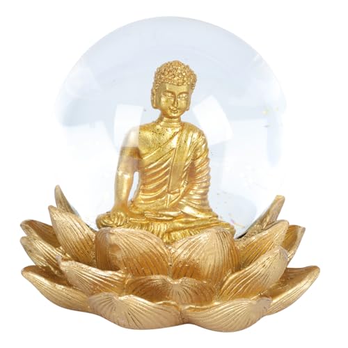 PEPLAYTAL Glasglocke Buddha Statue mit Lotus Sockel Langlebige Harz Glas Dekofigur für Wohnraum Feng Shui Tischornament Stabile Buddha Figur für Haus und Büro PEPLAYTAL Glasglocke Buddha Statue mit Lotus Sockel Langlebige Harz Glas Dekofigur für Wohnraum Feng Shui Tischornament Stabile Buddha Figur für Haus und Büro von PEPLAYTAL