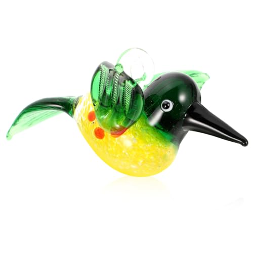 PEPLAYTAL Glasvogel Figur Kleine Bunte Kunstskulptur Handgefertigt Stabile Dekoration für Zuhause Desktop Geschenk für Kunstliebhaber und Wohnkultur von PEPLAYTAL