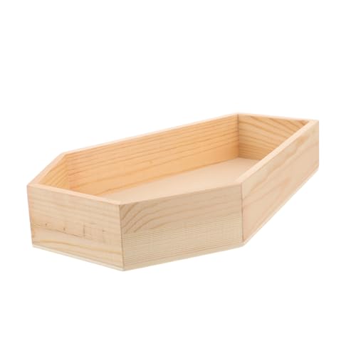 PEPLAYTAL Gothic Holz Sarg Tablett Halloween Serviertablett Dekorativ Spooky Charcuterie Board für Candy Kerzen Schlüssel Vielseitiges Gothic Party Dekor von PEPLAYTAL