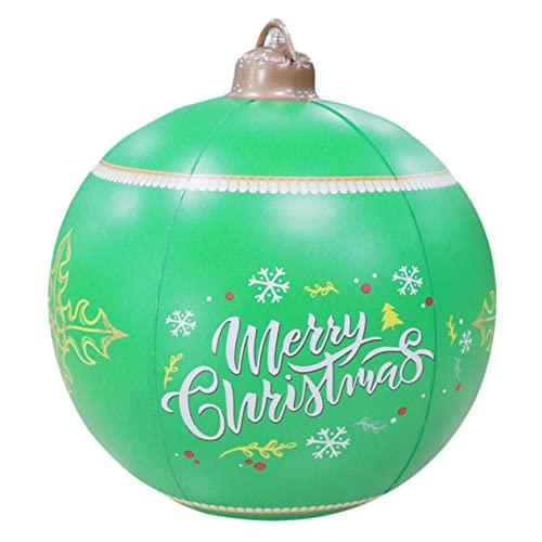 PEPLAYTAL Große Aufblasbare Weihnachtskugel Grün für Garten Outdoor Weihnachtsdeko Festliche Christbaumkugel zur Weihnachtszeit Stimmungsvolle Patio und Rasen Dekoration von PEPLAYTAL
