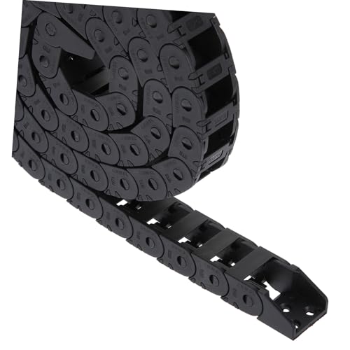 PEPLAYTAL Halbgeschlossene Nylon Schleppkette für Cnc Maschinen Drucker Kabelschutz Flexibel Abnehmbar Schwarz Robust Abrasionbeständig von PEPLAYTAL