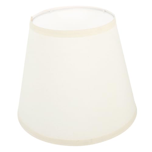 PEPLAYTAL Halbrunder Leinen Lampenschirm aus Stoff Moderner Lampenschirm für Schreibtischlampen Dekorativer für Schlafzimmer und Wohnzimmer Kompatibel mit Schraubsockel in Beige von PEPLAYTAL