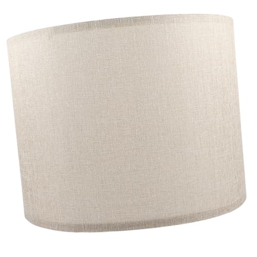PEPLAYTAL Halbrunder Verschleißfester Leinen Lampenschirm Ersatzschirm in Khaki Vielseitig Einsetzbar für Tisch Steh und Deckenlampen Leichter Einfacher Aufbau für Wohn und Hotelräume von PEPLAYTAL