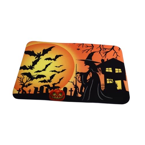 PEPLAYTAL Halloween Themed rutschfeste Fußmatte mit Dekorativem Druck Ultradünne Antirutschunterlage für Wohnzimmer Schlafzimmer und Flur Komfortabler Teppich mit Sicherem Halt PEPLAYTAL Halloween Themed rutschfeste Fußmatte mit Dekorativem Druck Ultradünne Antirutschunterlage für Wohnzimmer Schlafzimmer und Flur Komfortabler Teppich mit Sicherem Halt von PEPLAYTAL