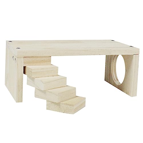 PEPLAYTAL Hamster Kletterplattform aus Robustem Holz und Verschleißfest Fördert Bewegung und Gleichgewicht für Zwerghamster und Kleine Haustiere im Käfig Vielseitiges Nagerzubehör von PEPLAYTAL