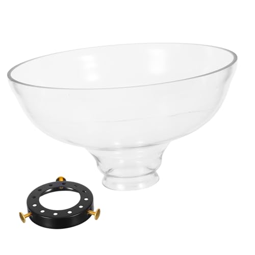 PEPLAYTAL Handgeblasener Hitzebeständiger Glas-lampenschirm Ersatz Transparenter Trichter für Pendelleuchten Kronleuchter Wandlampen Klare Lichtabdeckung mit Einzigartigem Design und von PEPLAYTAL