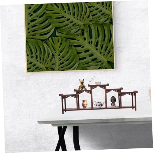 PEPLAYTAL Handgefertigtes Holzdisplay Regal aus Hühnerflügelholz Platzsparender Figurenhalter für Actionfiguren und Sammlerstücke Stabiler Desktop Ständer für Wohn Dekorationszwecke von PEPLAYTAL