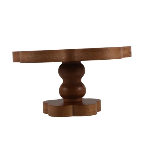 PEPLAYTAL Handgefertigtes Holztablett mit Blumenform Dekoratives Schmuck Duftkerzentablett mit Füßen Platzsparend als Schmuckhalter und Deko für Schminktisch und Wohnzimmer von PEPLAYTAL