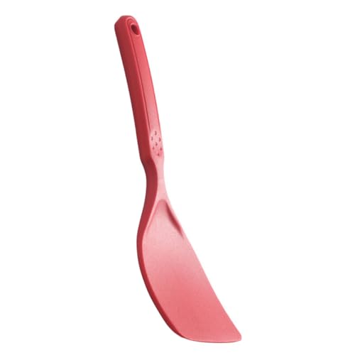 PEPLAYTAL Hitzebeständiger Silikon Reislöffel Küchenhelfer mit Ergonomischem Griff Bpa frei Rutschfest Spülmaschinengeeignet zum Servieren von Reis und Salaten in Rot von PEPLAYTAL