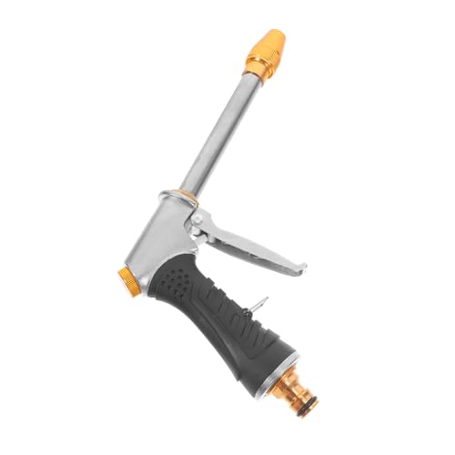 PEPLAYTAL Hochdruck Gartenschlauch Spritzpistole Metall mit Gummibeschichtung Langer Stiel Rutschfest für Auto Waschen Pflanzen Bewässerung Fensterreinigung Multifunktional von PEPLAYTAL