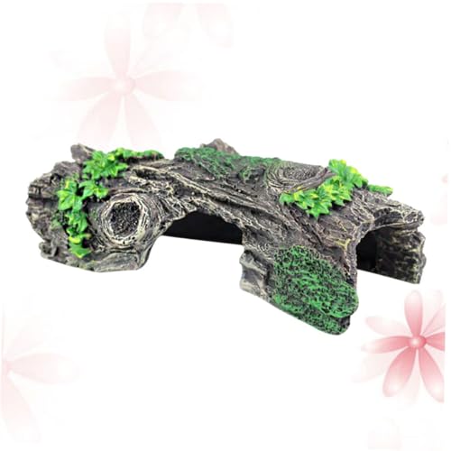 PEPLAYTAL Hochrealistisches Aquarium Versteck aus flexiblem Material Hohlwurzel Landschaftsdeko mit Fluchtloch Garnelen und Fische Schutzhaus Stabile Sichere Garnelenscheune für Lebendige von PEPLAYTAL