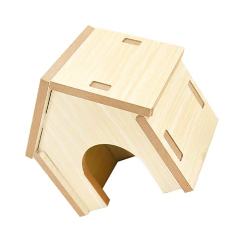 PEPLAYTAL Holz Hamster Nest Schlafhaus Kleintier Versteck Häuschen für Zwerghamster und Meerschweinchen Langlebiges Praktisches Haustierhaus Entspannen von PEPLAYTAL