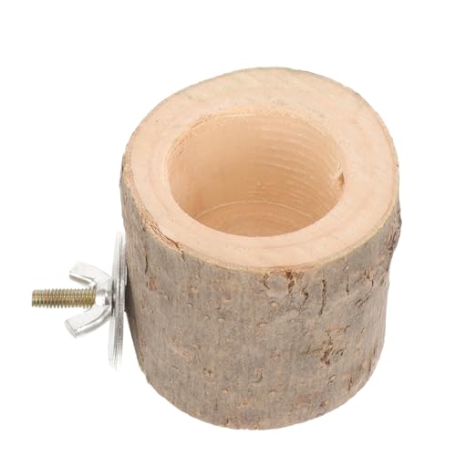 PEPLAYTAL Holz futternapf für Kleine Haustiere Hängender Hamster Futterbehälter aus Natürlichem Holz Langlebige Leicht zu Reinigende Futterschale für Chinchilla Meerschweinchen und von PEPLAYTAL