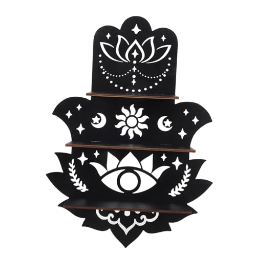 PEPLAYTAL Holz wandregal Schwebendes Regal aus Robustem Material Antikes Design Vielseitig für Wohn Büro Geschäftsnutzung als Kristallhalter und Dekoständer für Steine und Ornamente PEPLAYTAL Holz wandregal Schwebendes Regal aus Robustem Material Antikes Design Vielseitig für Wohn Büro Geschäftsnutzung als Kristallhalter und Dekoständer für Steine und Ornamente von PEPLAYTAL