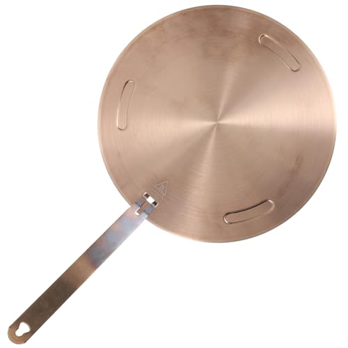 PEPLAYTAL Induktionskochplatten Adapter Roségold Edelstahl Wärmeverteiler Platte für Gasherd und Induktionsherd Gleichmäßige Hitzeverteilung Kompatibel mit Kochgeschirr aus Edelstahl von PEPLAYTAL